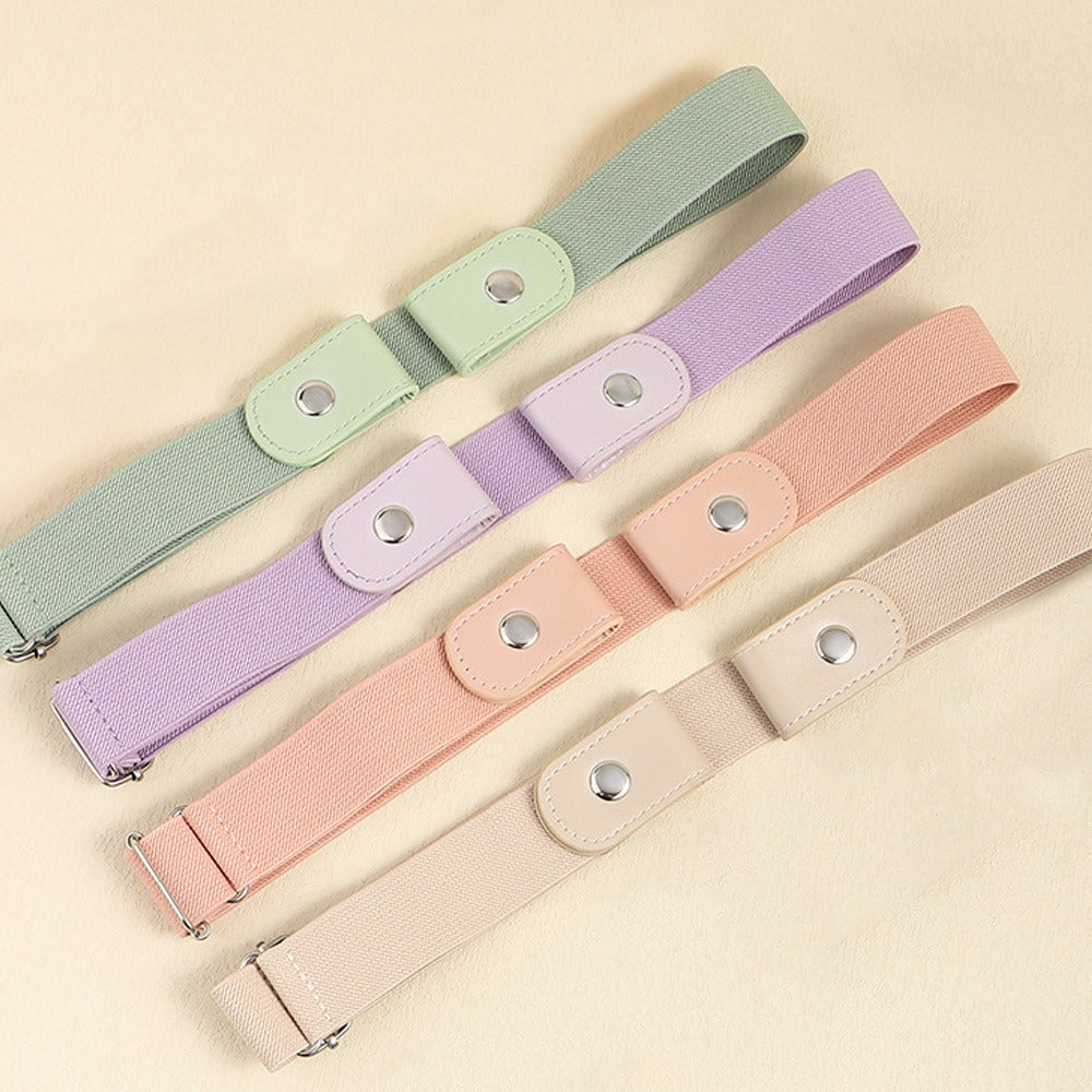 Women's Belt - Invisible Elastic Waistband 4 Pack No Buckle Adjustable Stretch Waist for - product detail view 8