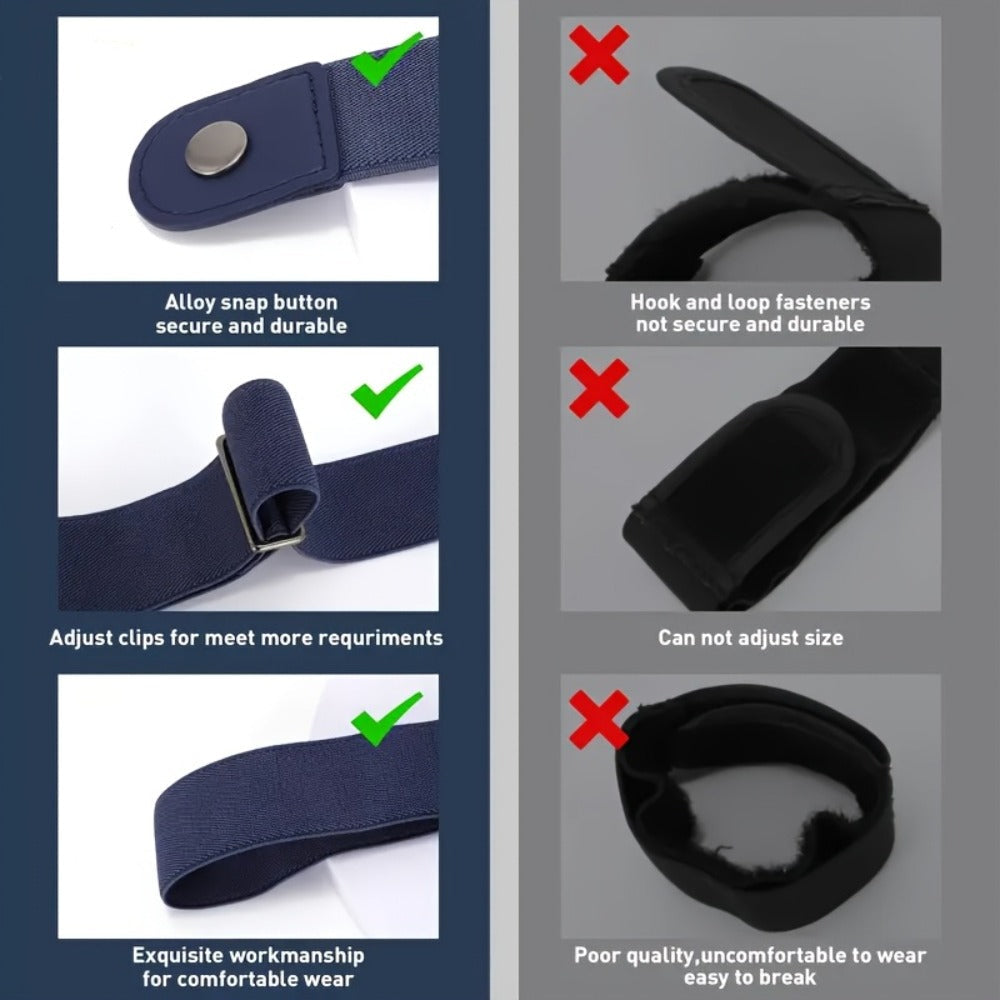 Women's Belt - Invisible Elastic Waistband 4 Pack No Buckle Adjustable Stretch Waist for - product detail view 9