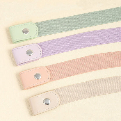 Women's Belt - Invisible Elastic Waistband 4 Pack No Buckle Adjustable Stretch Waist for - product detail view 11