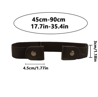 Women's Belt - Invisible Elastic Waistband 4 Pack No Buckle Adjustable Stretch Waist for - product detail view 12