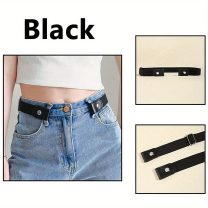 Women's Belt - Invisible Elastic Waistband 4 Pack No Buckle Adjustable Stretch Waist for - product detail view 13