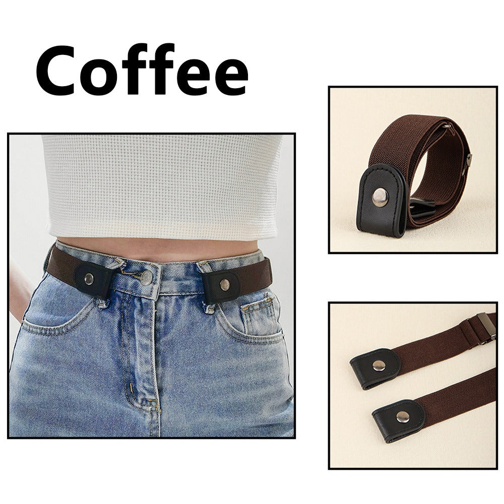 Women's Belt - Invisible Elastic Waistband 4 Pack No Buckle Adjustable Stretch Waist for - product detail view 14