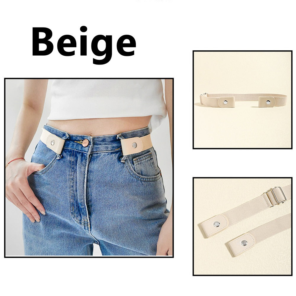 Women's Belt - Invisible Elastic Waistband 4 Pack No Buckle Adjustable Stretch Waist for - product detail view 17