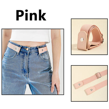 Women's Belt - Invisible Elastic Waistband 4 Pack No Buckle Adjustable Stretch Waist for - product detail view 18