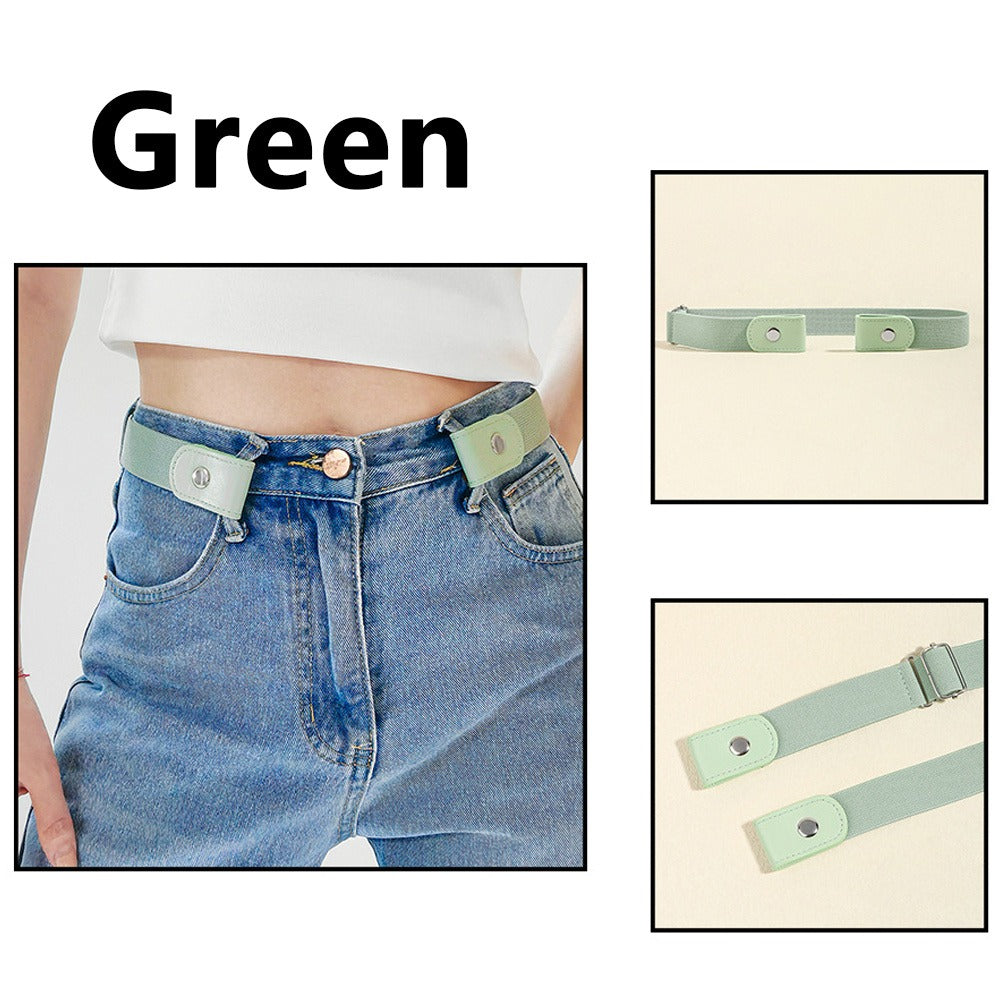 Women's Belt - Invisible Elastic Waistband 4 Pack No Buckle Adjustable Stretch Waist for - product detail view 20