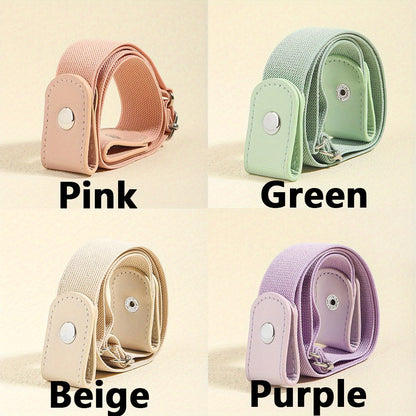 Women's Belt - Invisible Elastic Waistband 4 Pack No Buckle Adjustable Stretch Waist for - product detail view 21