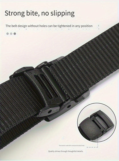 Men's Belt - Nylon for 3 Pack Adjustable Plastic Buckle, Lightweight Breathable - product detail view 15