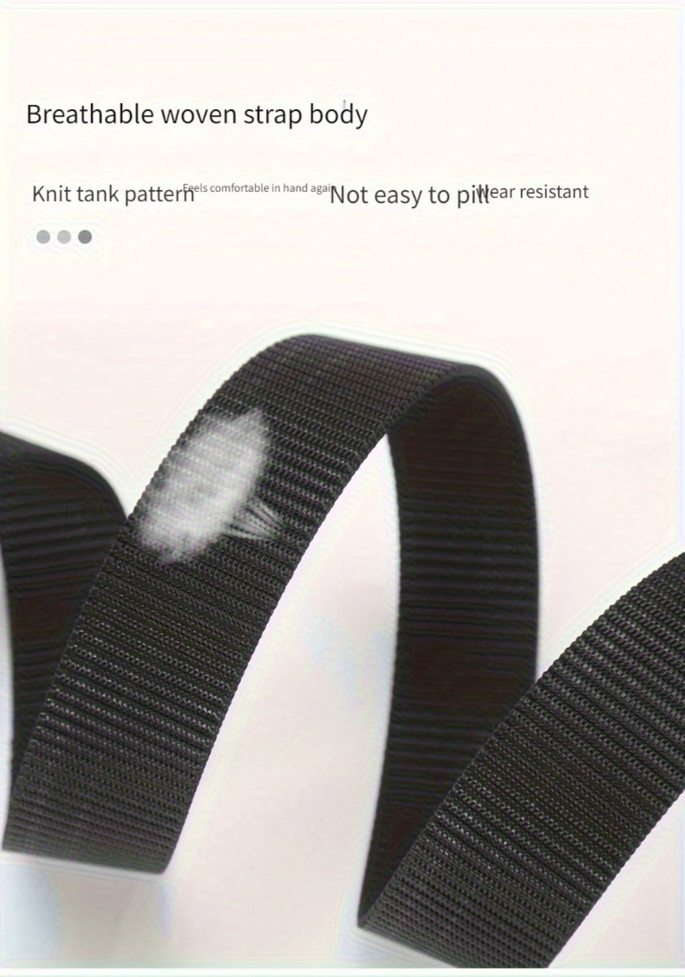 Men's Belt - Nylon for 3 Pack Adjustable Plastic Buckle, Lightweight Breathable - product detail view 16