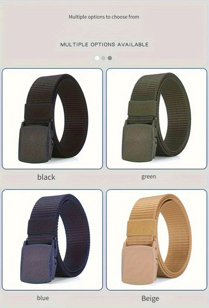 Men's Belt - Nylon for 3 Pack Adjustable Plastic Buckle, Lightweight Breathable - product detail view 18