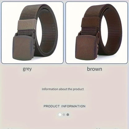 Men's Belt - Nylon for 3 Pack Adjustable Plastic Buckle, Lightweight Breathable - product detail view 19