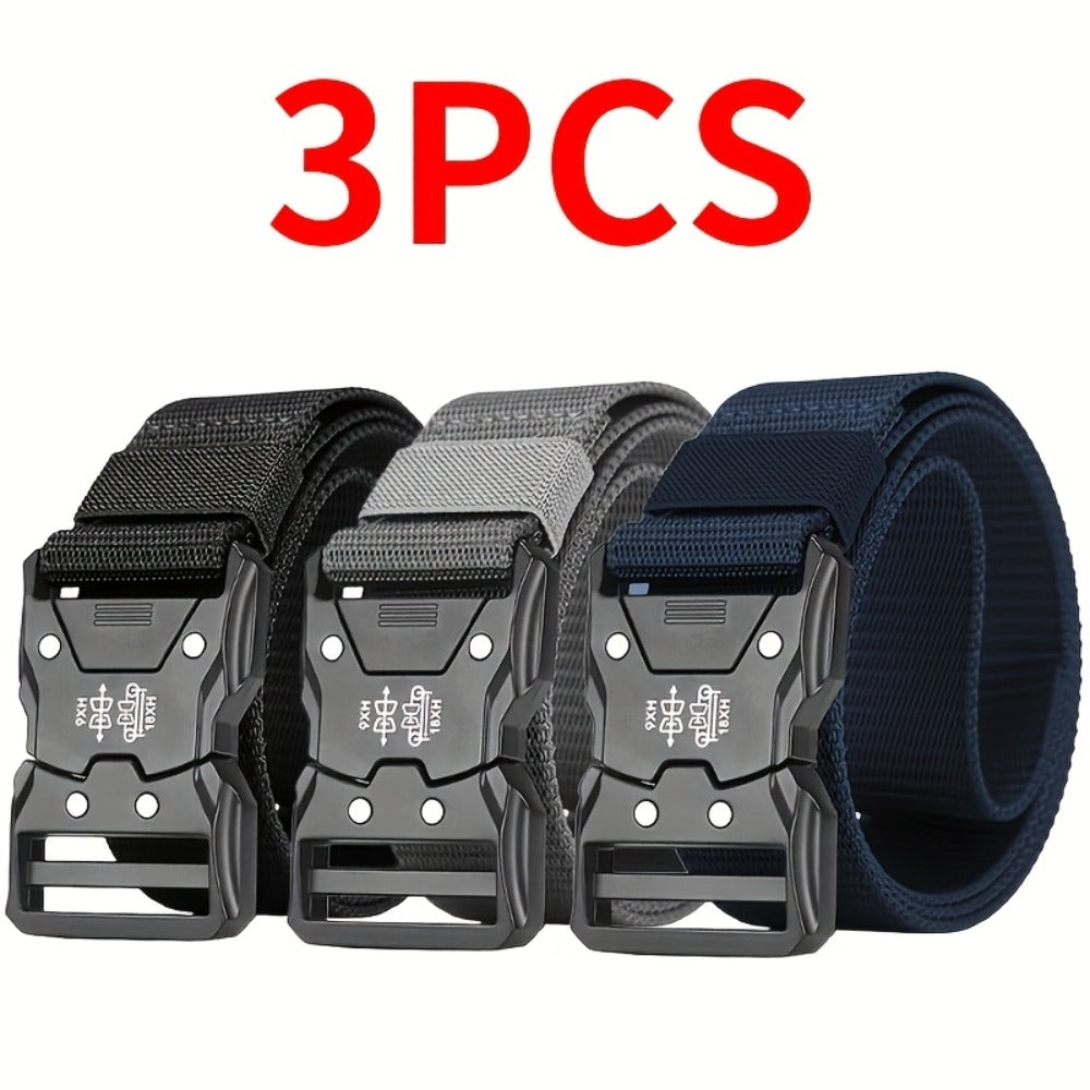 Men's Belt - Nylon for 3 Pack Quick-Release Buckle, Adjustable up to 49.2", Lightweight - main product view