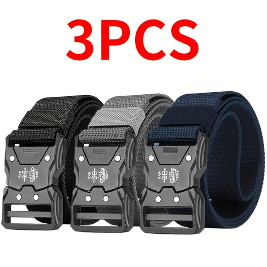 Men's Belt - Nylon for 3 Pack Quick-Release Buckle, Adjustable up to 49.2", Lightweight - main product view
