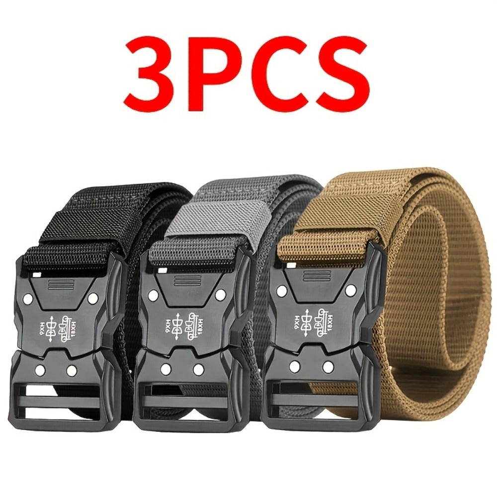 Men's Belt - Nylon for 3 Pack Quick-Release Buckle, Adjustable up to 49.2", Lightweight - product detail view 3