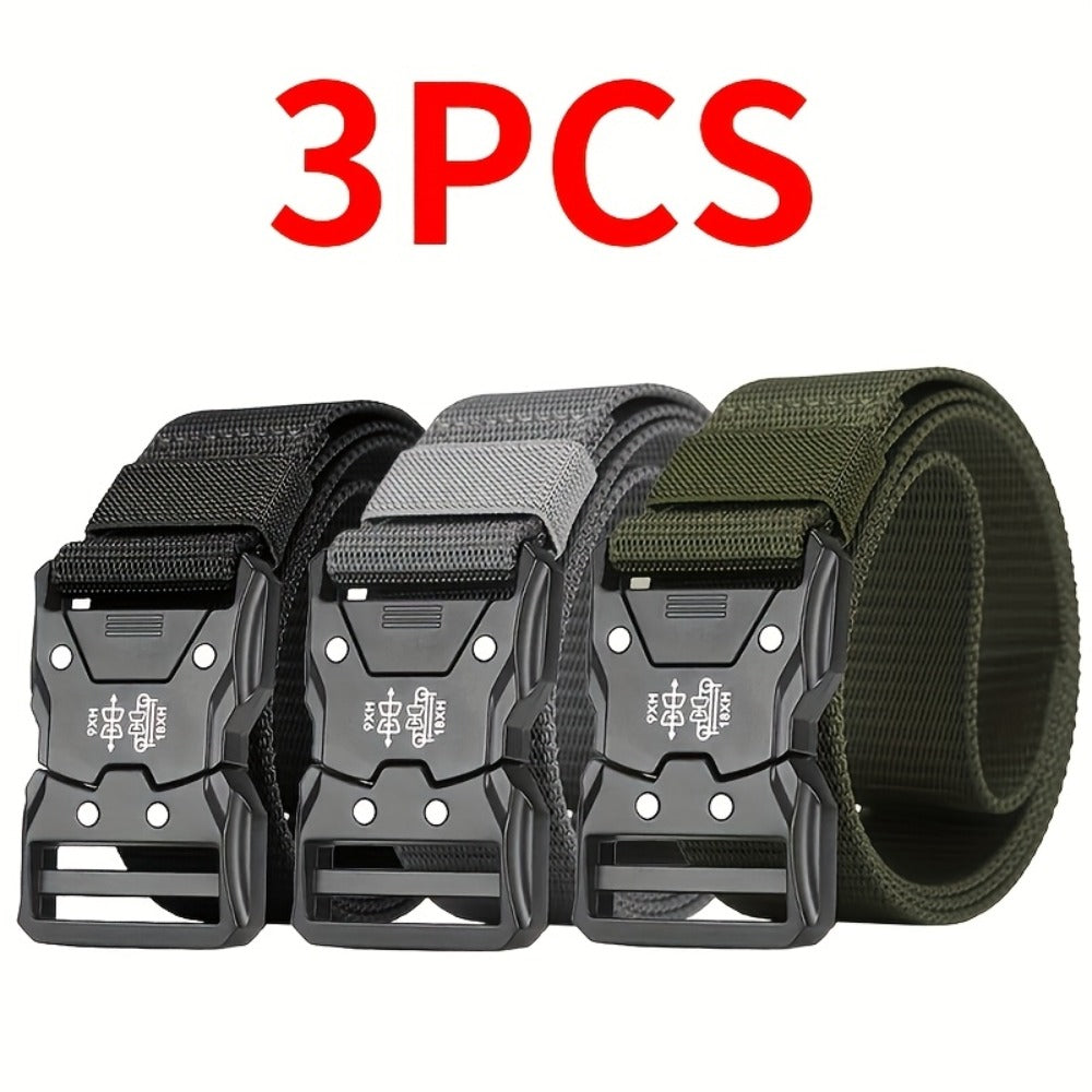 Men's Belt - Nylon for 3 Pack Quick-Release Buckle, Adjustable up to 49.2", Lightweight - product detail view 4