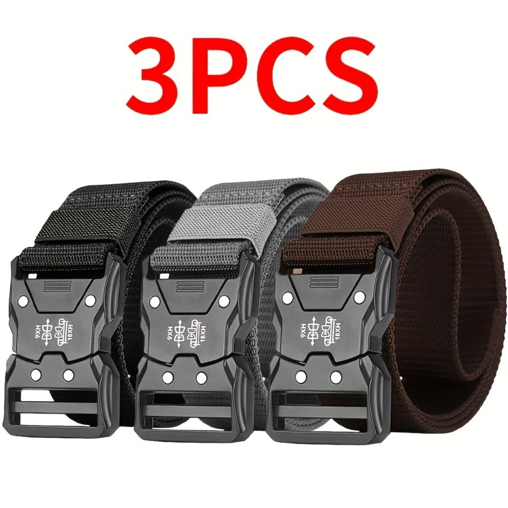 Men's Belt - Nylon for 3 Pack Quick-Release Buckle, Adjustable up to 49.2", Lightweight - product detail view 5