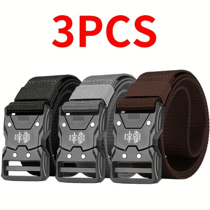 Men's Belt - Nylon for 3 Pack Quick-Release Buckle, Adjustable up to 49.2", Lightweight - product detail view 5