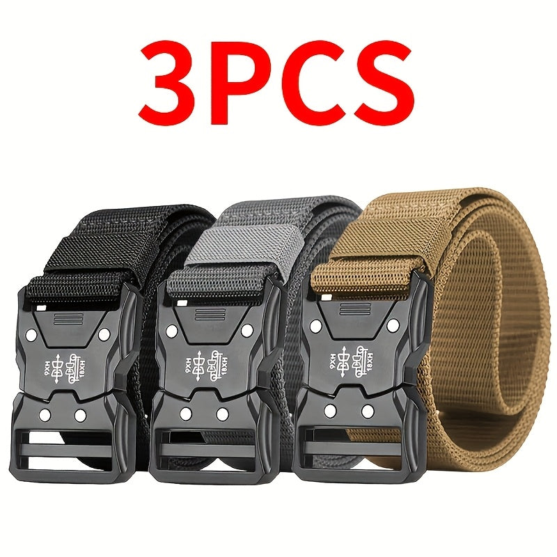 Men's Belt - Nylon for 3 Pack Quick-Release Buckle, Adjustable up to 49.2", Lightweight - product detail view 7