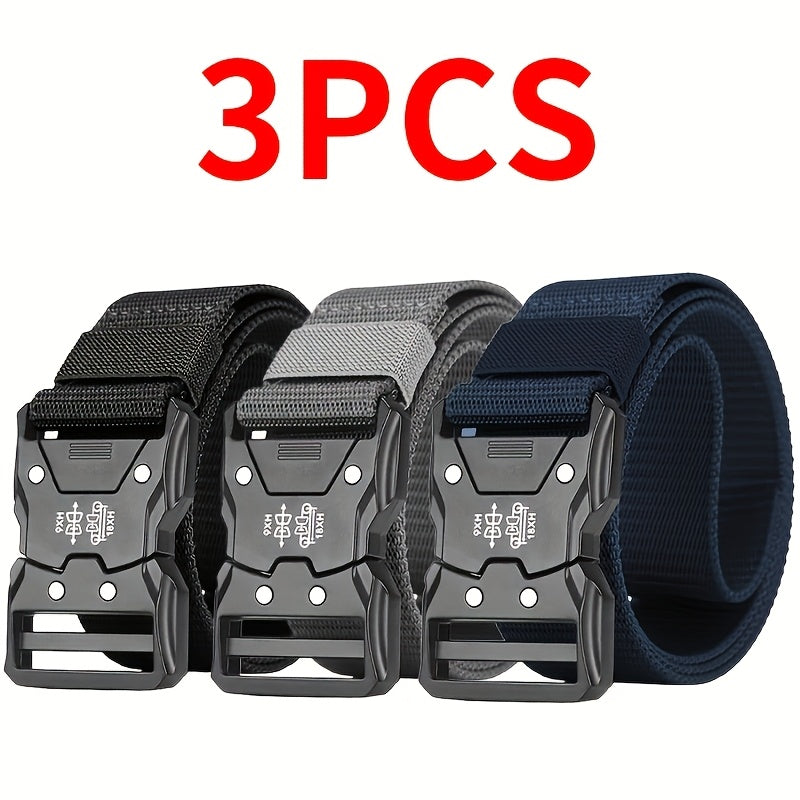 Men's Belt - Nylon for 3 Pack Quick-Release Buckle, Adjustable up to 49.2", Lightweight - product detail view 8