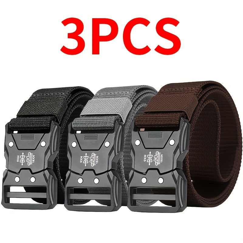 Men's Belt - Nylon for 3 Pack Quick-Release Buckle, Adjustable up to 49.2", Lightweight - product detail view 10