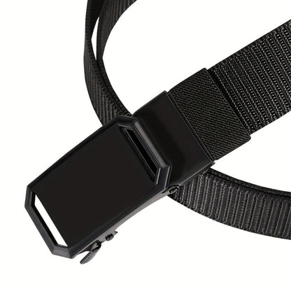 Men's Belt - Nylon Elastic 4-Pack Automatic Buckle Adjustable Stretch Waistband for - product detail view 6