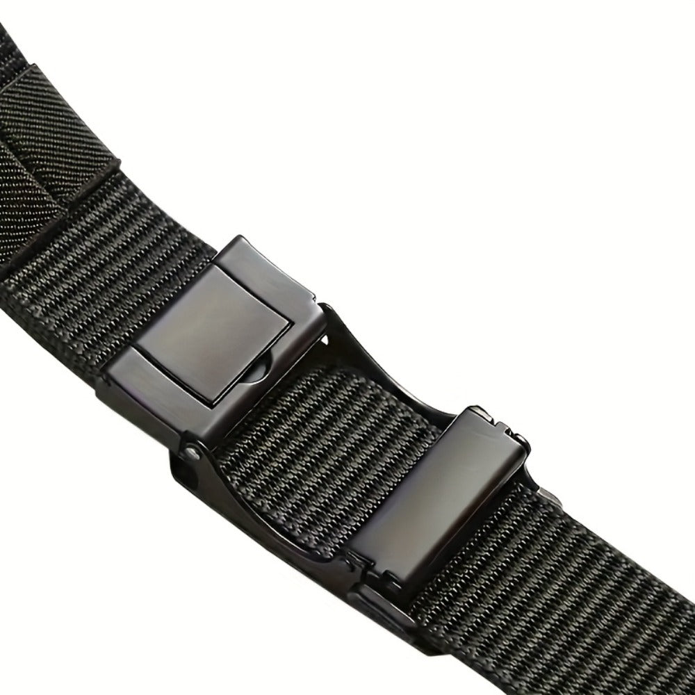 Men's Belt - Nylon Elastic 4-Pack Automatic Buckle Adjustable Stretch Waistband for - product detail view 7