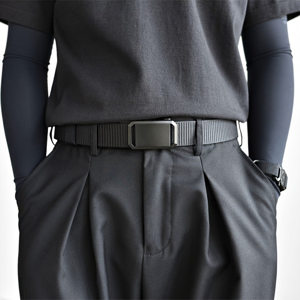 Men's Belt - Nylon Elastic 4-Pack Automatic Buckle Adjustable Stretch Waistband for - product detail view 8