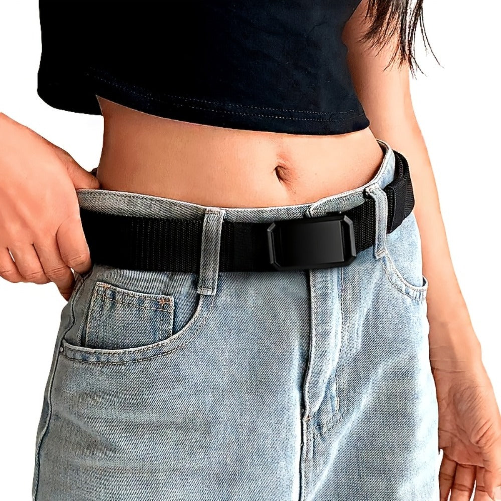 Men's Belt - Nylon Elastic 4-Pack Automatic Buckle Adjustable Stretch Waistband for - product detail view 9
