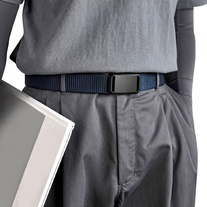 Men's Belt - Nylon Elastic 4-Pack Automatic Buckle Adjustable Stretch Waistband for - product detail view 12
