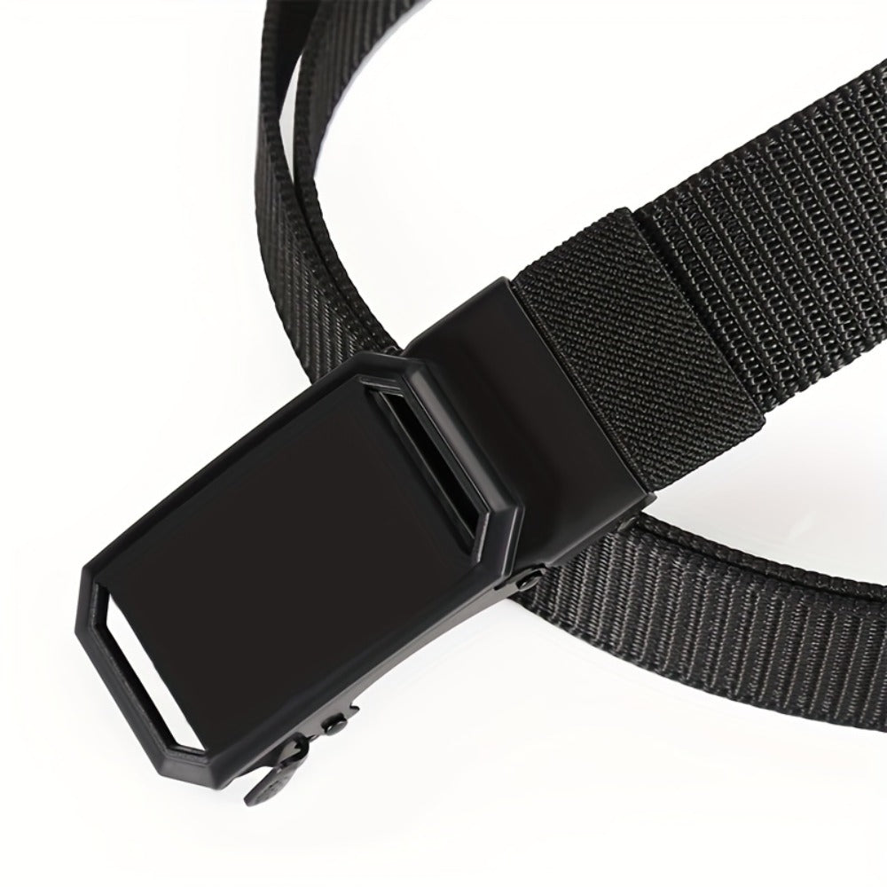 Men's Belt - Nylon Elastic 4-Pack Automatic Buckle Adjustable Stretch Waistband for - product detail view 14