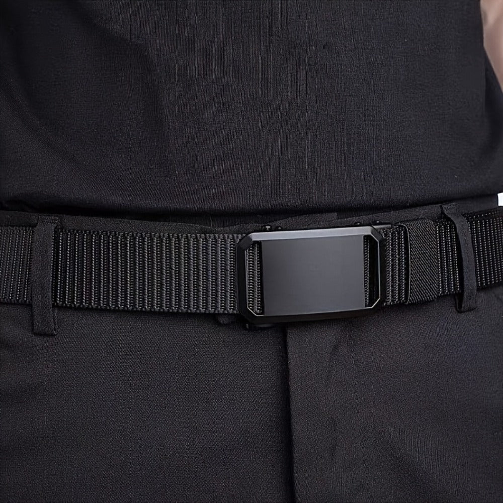 Men's Belt - Nylon Elastic 4-Pack Automatic Buckle Adjustable Stretch Waistband for - product detail view 16