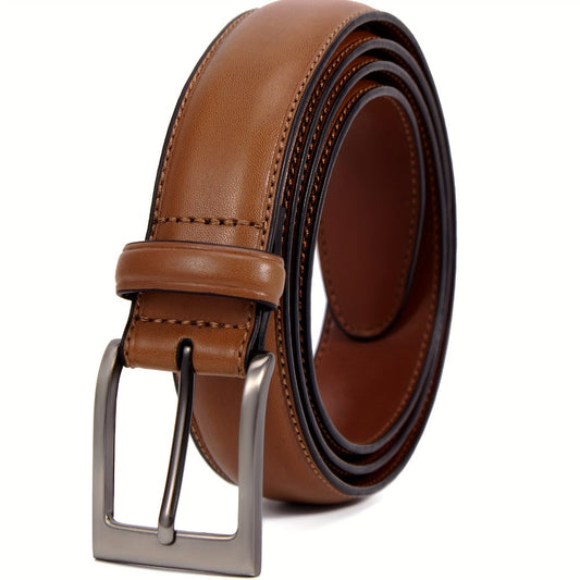 Men's Belt - Prong Buckle for Genuine Leather Jeans , Classic Work & Business Dress - main product view