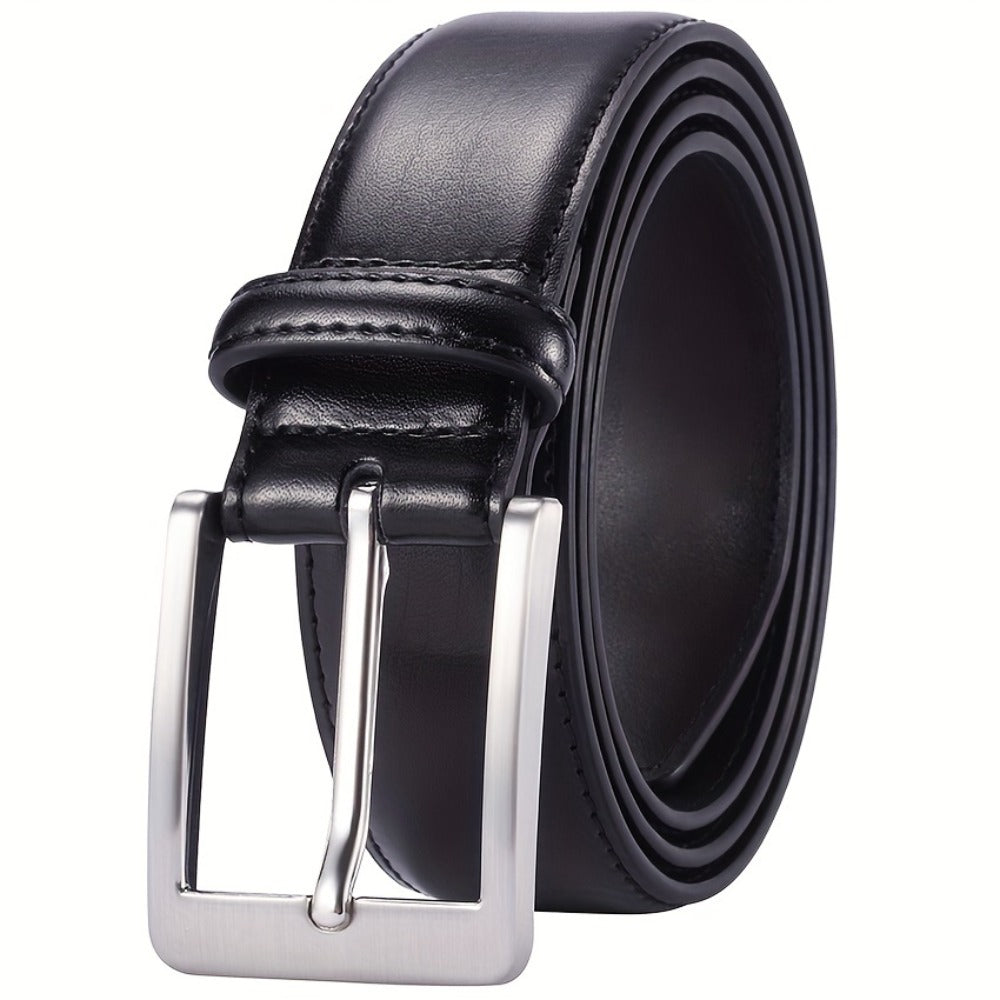 Men's Belt - Prong Buckle for Genuine Leather Jeans , Classic Work & Business Dress - product detail view 3