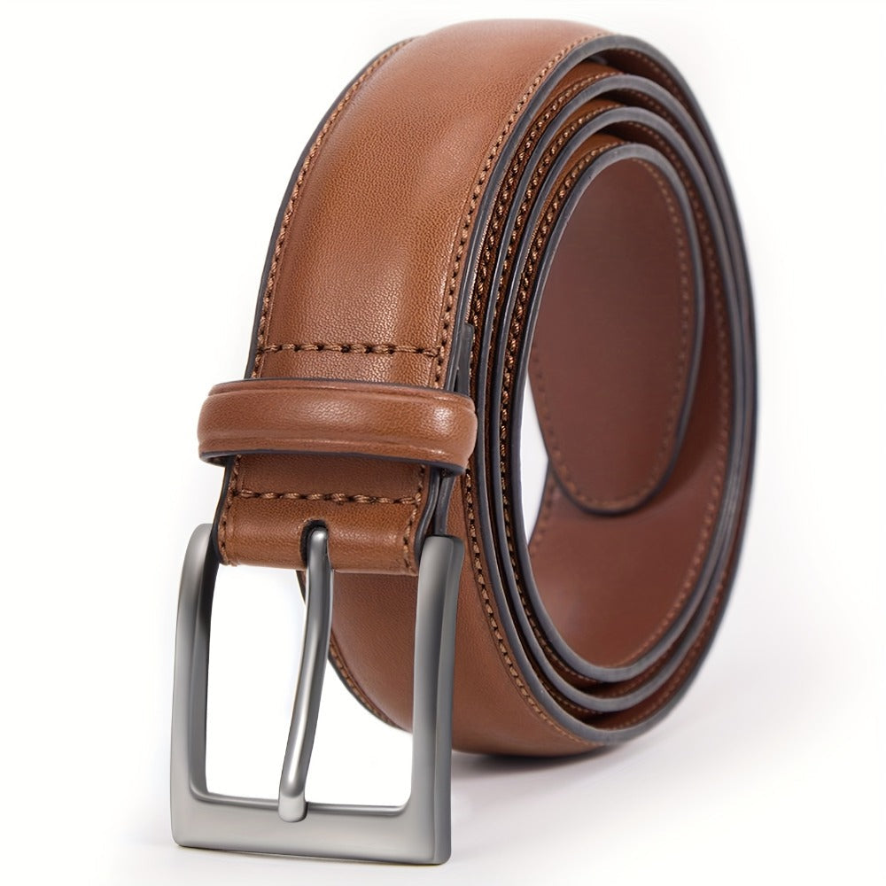 Men's Belt - Prong Buckle for Genuine Leather Jeans , Classic Work & Business Dress - product detail view 9
