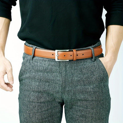 Men's Belt - Prong Buckle for Genuine Leather Jeans , Classic Work & Business Dress - product detail view 12
