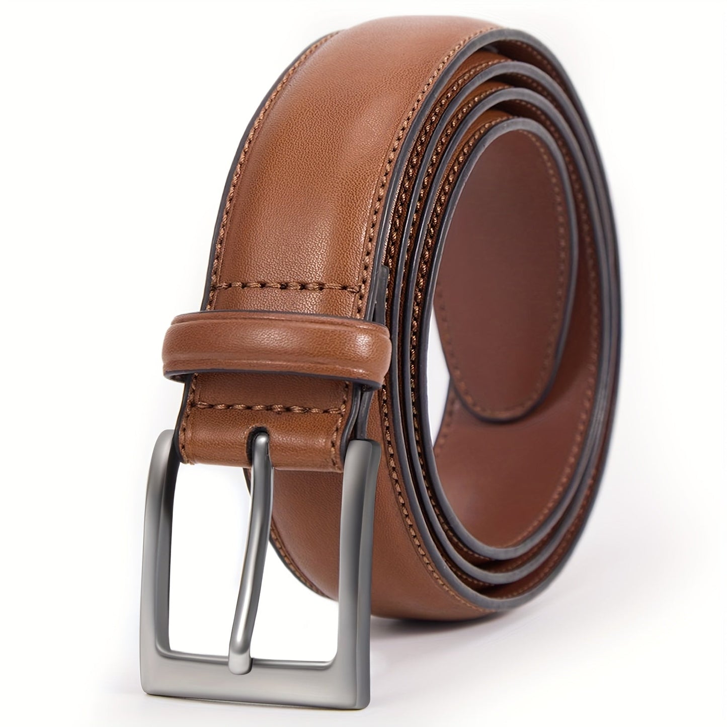 Men's Belt - Prong Buckle for Genuine Leather Jeans , Classic Work & Business Dress - product detail view 19