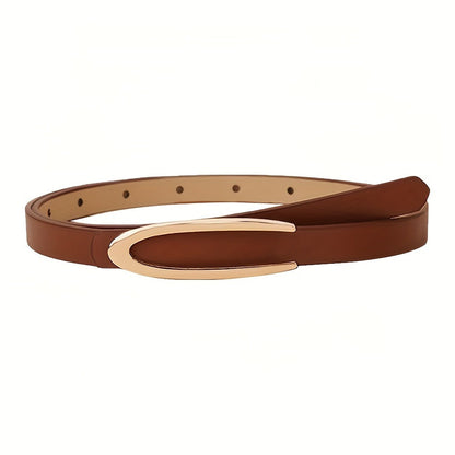 Women's Belt - PU Leather for 5 Pack Vintage Buckle Multicolor Solid Color Skinny Set - product detail view 8