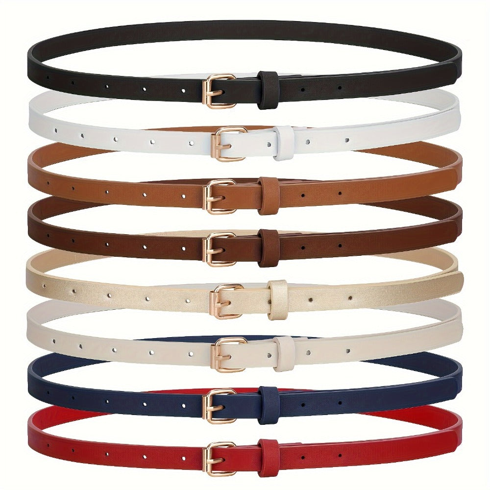Women's Belt - PU Leather Set 4pcs for | Slim Waist for Dresses Jeans | Sweet Fashion - main product view