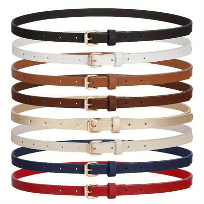 Women's Belt - PU Leather Set 4pcs for | Slim Waist for Dresses Jeans | Sweet Fashion - main product view