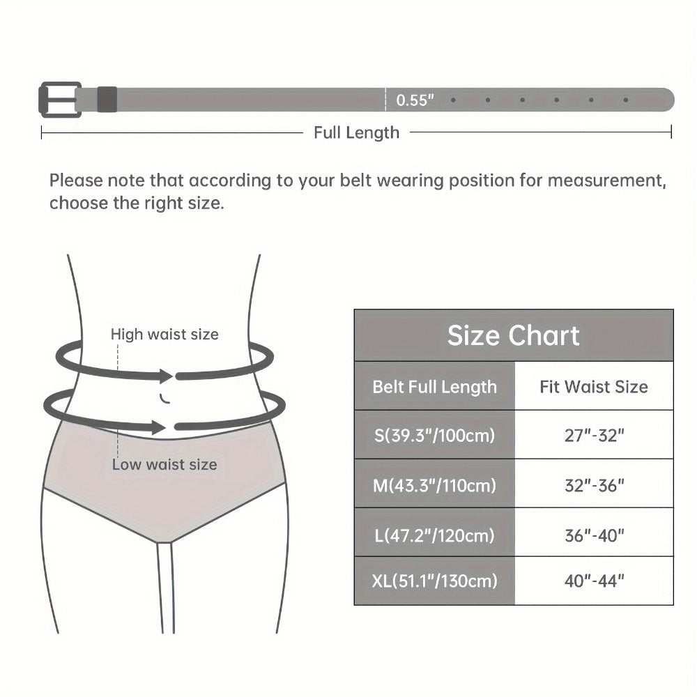 Women's Belt - PU Leather Set 4pcs for | Slim Waist for Dresses Jeans | Sweet Fashion - product detail view 6