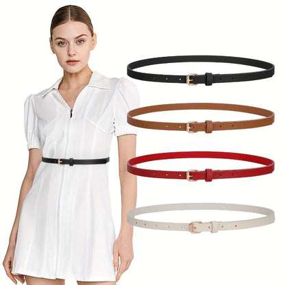 Women's Belt - PU Leather Set 4pcs for | Slim Waist for Dresses Jeans | Sweet Fashion - product detail view 10