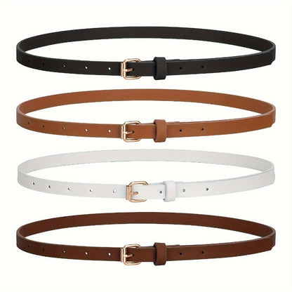 Women's Belt - PU Leather Set 4pcs for | Slim Waist for Dresses Jeans | Sweet Fashion - product detail view 11
