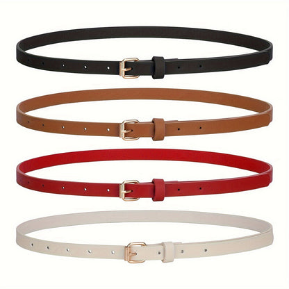 Women's Belt - PU Leather Set 4pcs for | Slim Waist for Dresses Jeans | Sweet Fashion - product detail view 16
