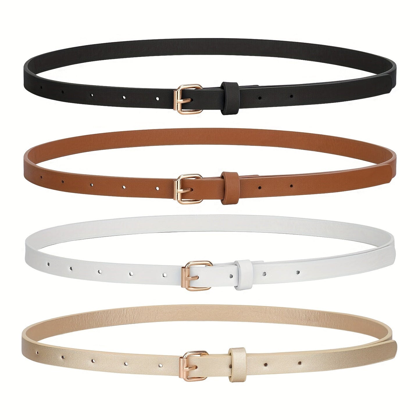Women's Belt - PU Leather Set 4pcs for | Slim Waist for Dresses Jeans | Sweet Fashion - product detail view 17