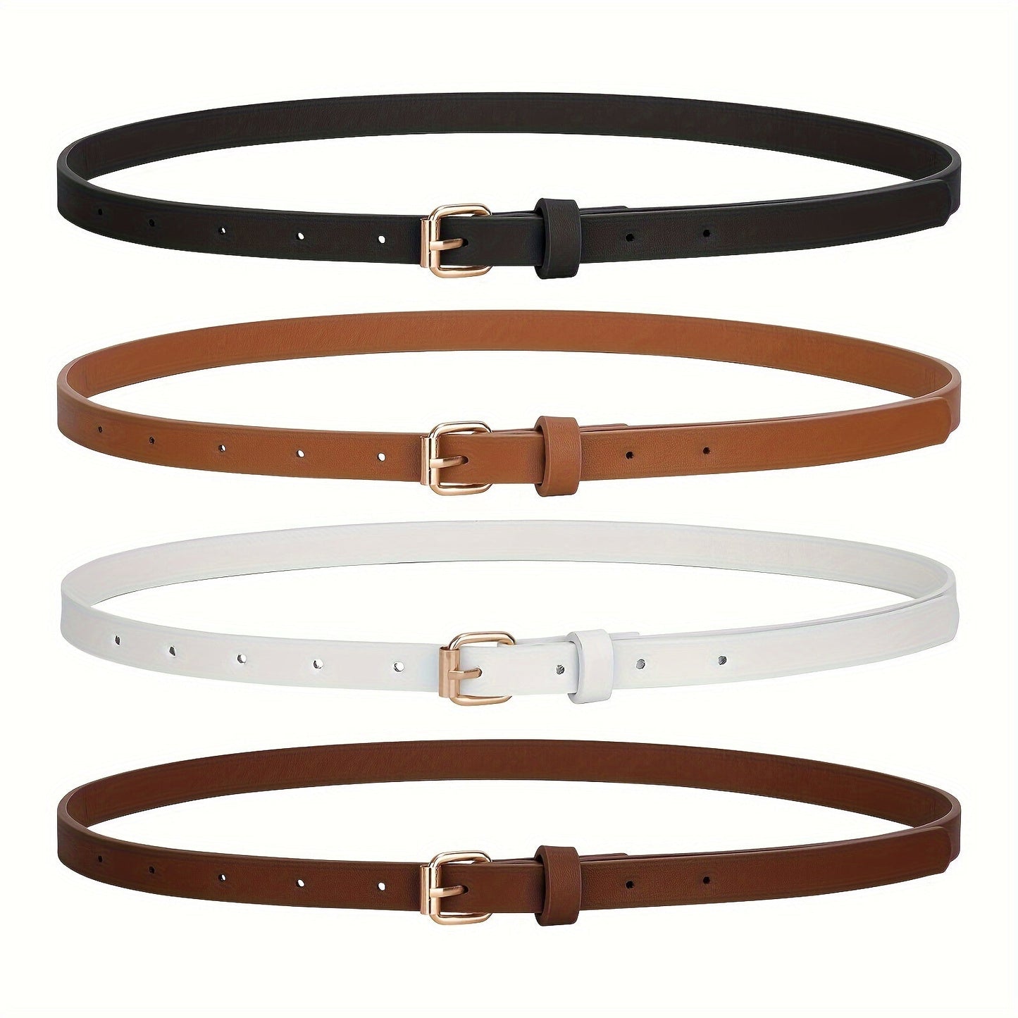 Women's Belt - PU Leather Set 4pcs for | Slim Waist for Dresses Jeans | Sweet Fashion - product detail view 19