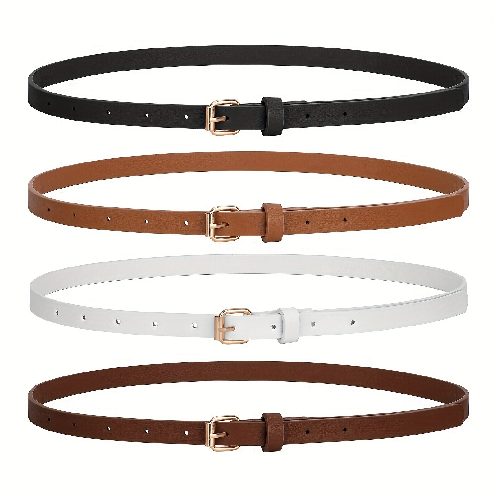Women's Belt - PU Leather Set 4pcs for | Slim Waist for Dresses Jeans | Sweet Fashion - product detail view 20