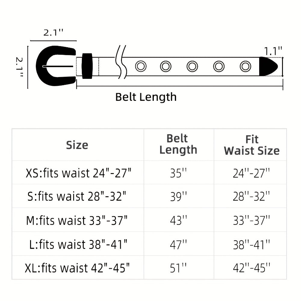 Women's Belt - Punk for Faux Leather Studded Grommet Rhinestone Rock - Vintage Edgy Waist - product detail view 2