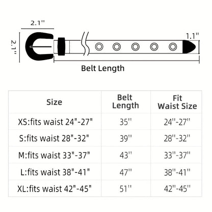Women's Belt - Punk for Faux Leather Studded Grommet Rhinestone Rock - Vintage Edgy Waist - product detail view 2