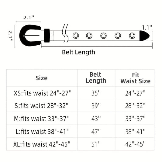 Women's Belt - Punk for Faux Leather Studded Grommet Rhinestone Rock - Vintage Edgy Waist - product detail view 2