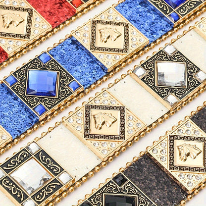 Women's Belt - Punk Rhinestone for | Rock & Roll Inlaid Crystal Waist | European American - product detail view 4