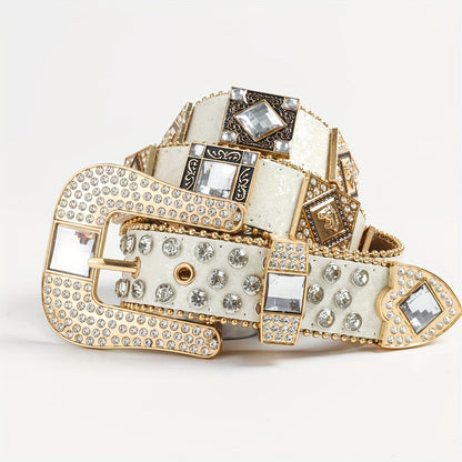 Women's Belt - Punk Rhinestone for | Rock & Roll Inlaid Crystal Waist | European American - product detail view 5